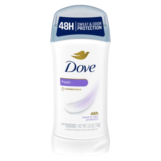 Dove Women's 48 Hour Fresh Anti-Perspirant Deodorant Stick, 2.6 Fluid Ounce, 6 Per Pack, 2 Per Case