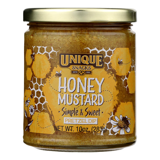 Unique Pretzels - Pretzel Dip Honey Mustard - Case of 12 - 10 Ounce