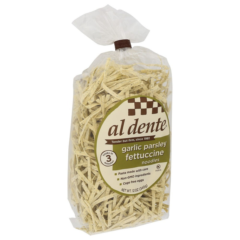 Al Dente® 99847, Al Dente Garlic Parsley Fettuccine Noodles, 12 Oz.,  Case of 6