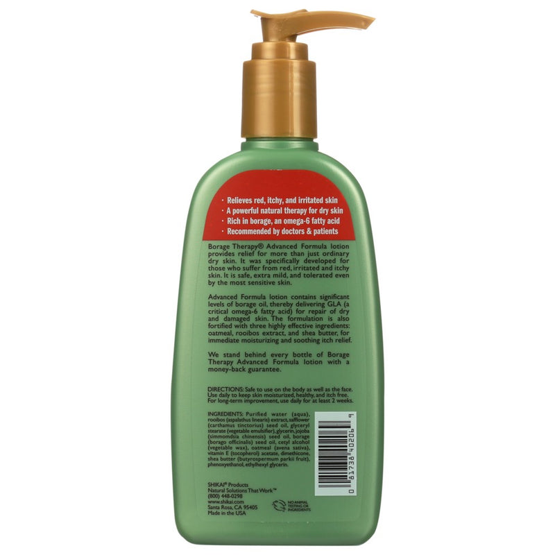 Shikai Lotion Borage Advnc Thrpy - 8 Ounce, Case of 1