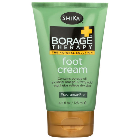 Shikai Borage Foot Cream - 4 Ounce,  Case of 3