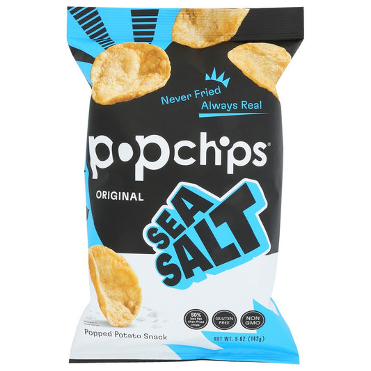 Popchips F-Ar-50080, Popchips Sea Salt Potato Chips, 5 Oz. Bag,  Case of 12