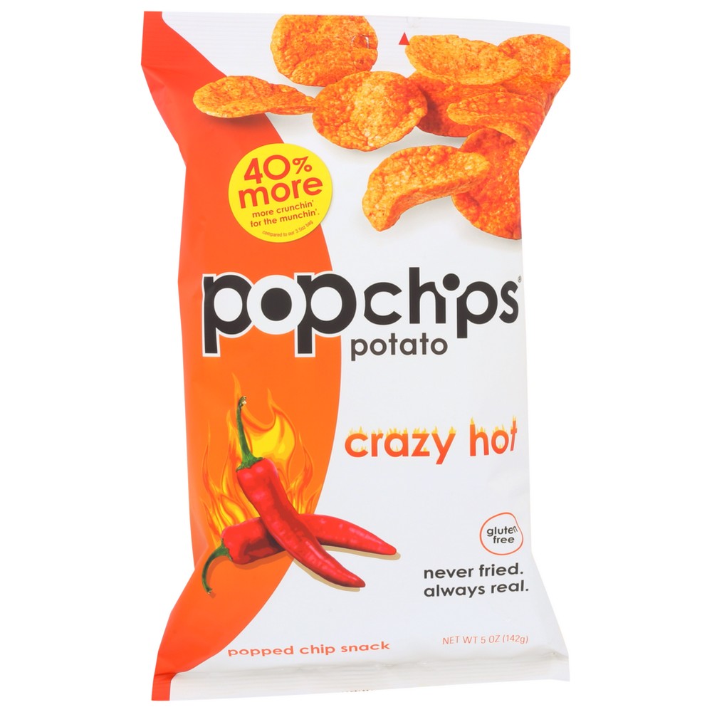 Popchips® , Popchips Crazy Hot Potato Chips, 5 Oz. Bag,  Case of 12