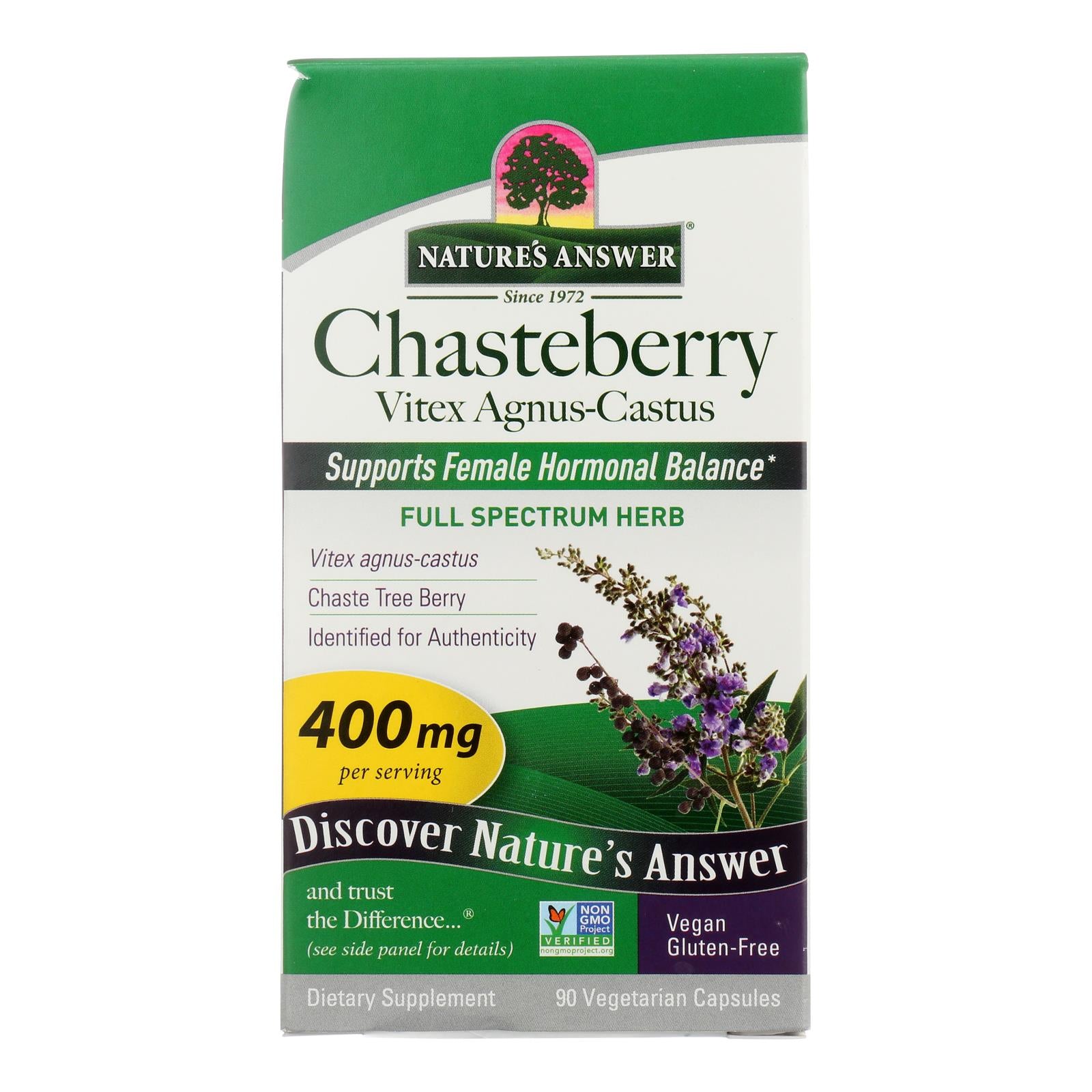 Nature's Answer - Chasteberry 400 Mg - 1 Each-90 VCAP