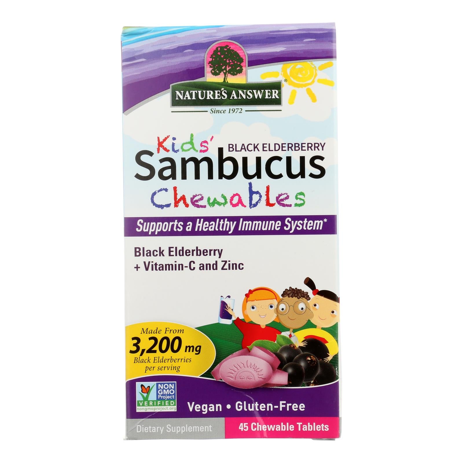 Nature's Answer - Sambucus Chews Kids - 1 Each-45 Count