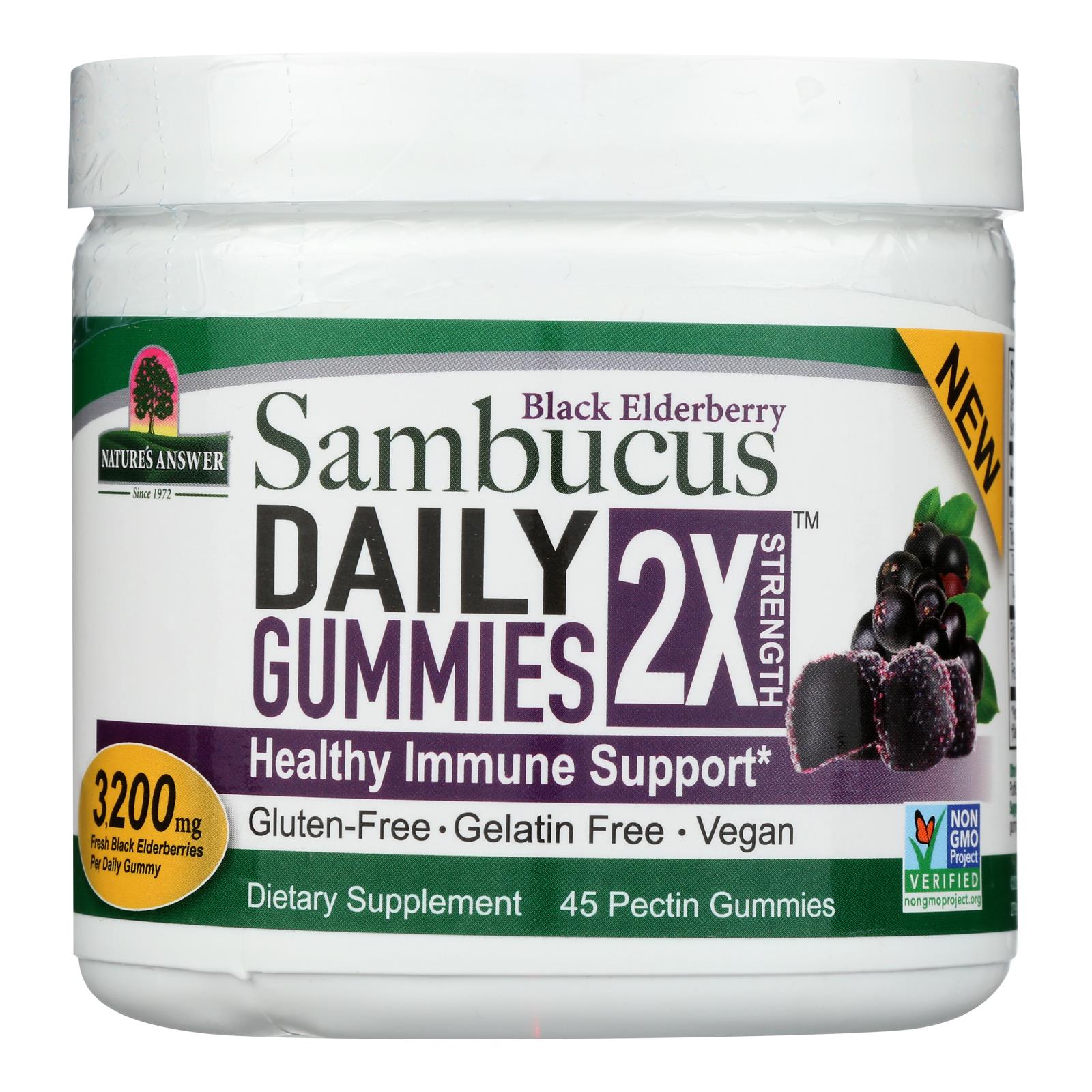 Nature's Answer - Sambucus Daily Gummies 2x - 1 Each-45 Count