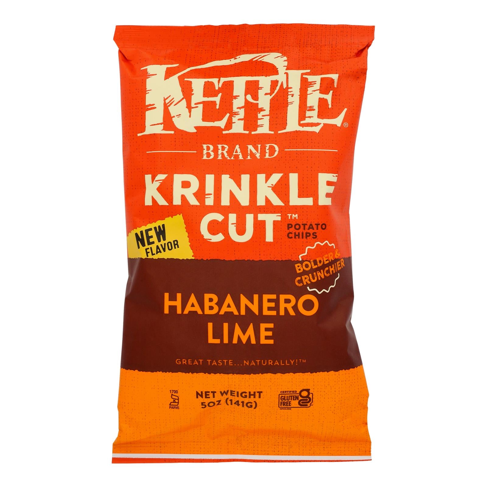 Kettle Brand - Chips Krinkle Hab Lime - Case of 15-5 OZ