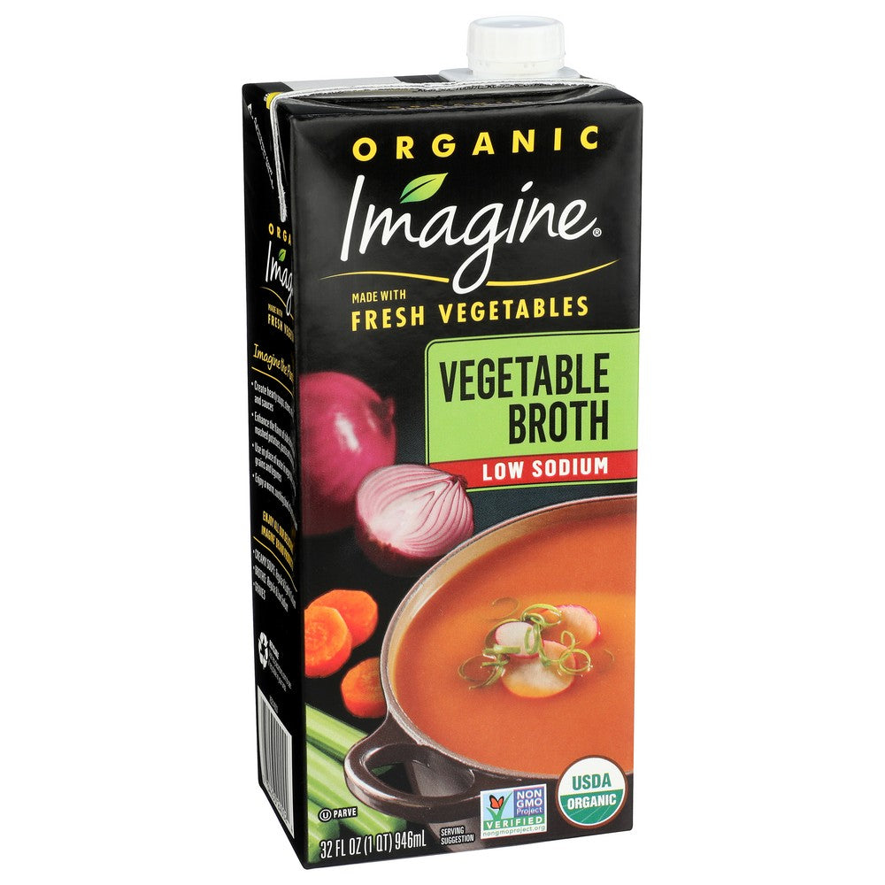 Imagine M96002,  Vegetable Broth 32 Fluid Ounce,  Case of 6