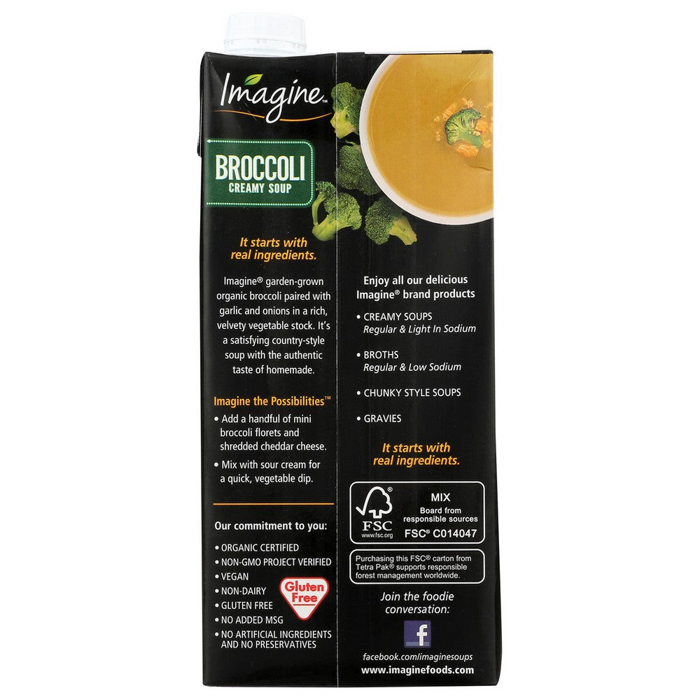 Imagine™ M94040, Imagine Foods Soup, Creamy Broccoli Organicanic, 32 Fl. Oz.,  Case of 6