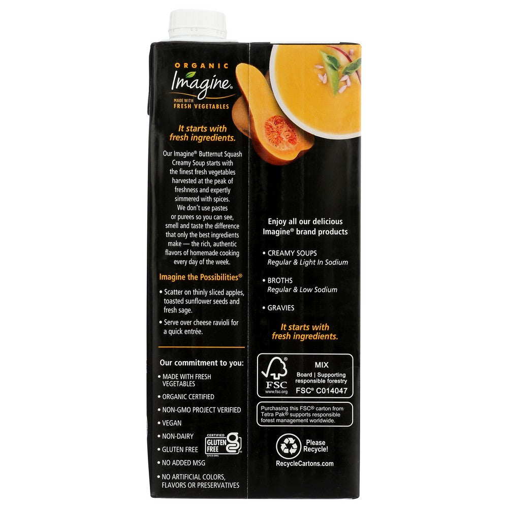 Imagine™ M94041, Imagine Foods Soup, Creamy Butternut Squash, 32 Fl. Oz.,  Case of 6