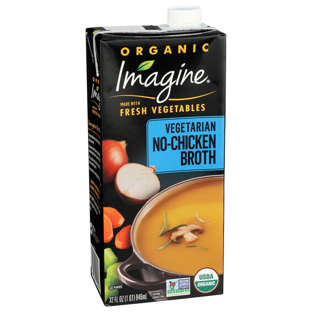 Imagine M94645, Imagine Foods Broth, No Chicken Organicanic, 32 Fl. Oz.,  Case of 6