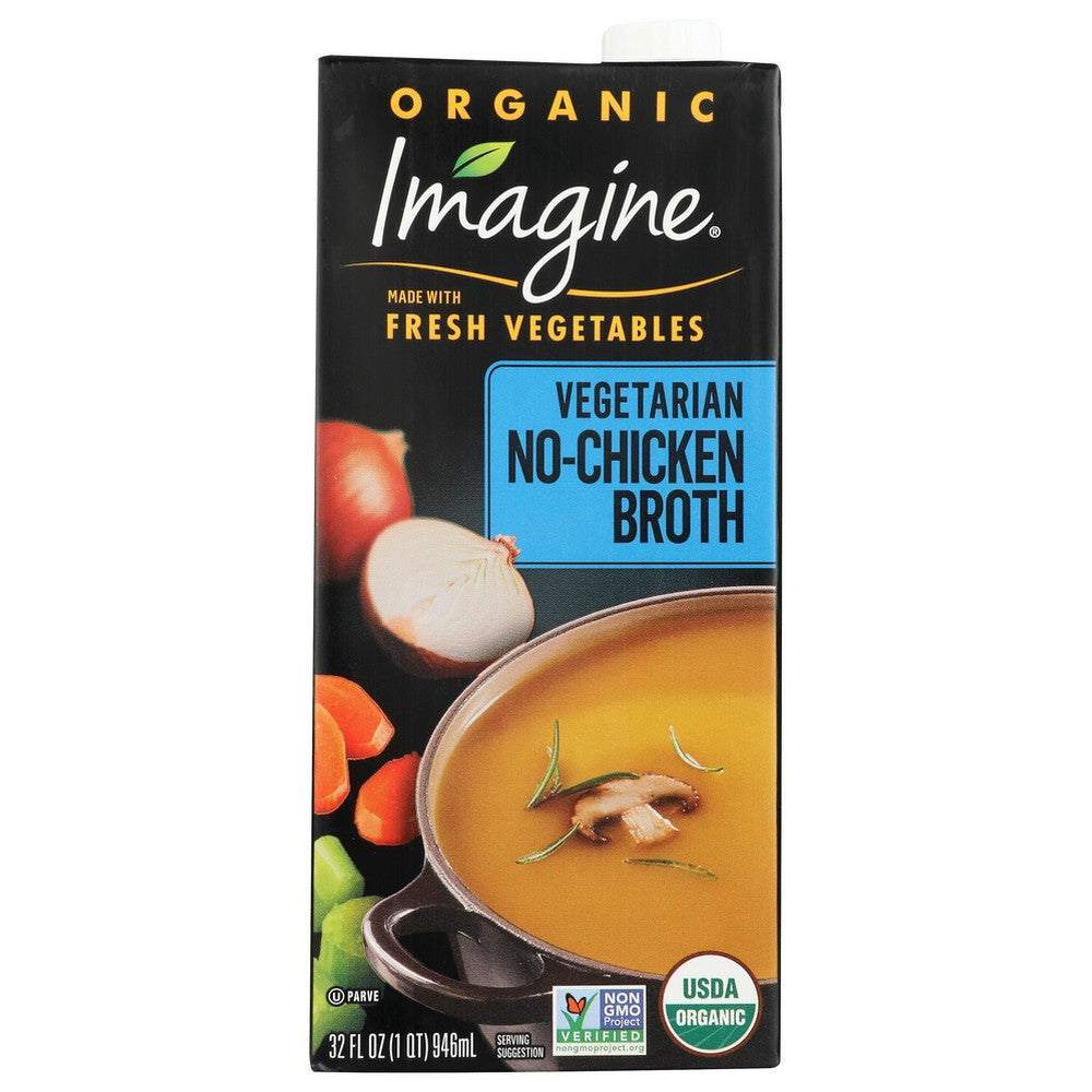 Imagine M94645, Imagine Foods Broth, No Chicken Organicanic, 32 Fl. Oz.,  Case of 6