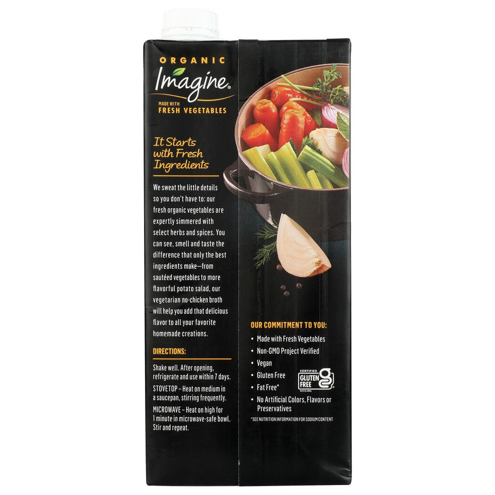 Imagine M94645, Imagine Foods Broth, No Chicken Organicanic, 32 Fl. Oz.,  Case of 6