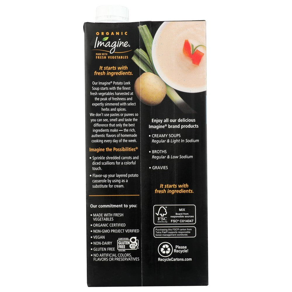 Imagine M94646, Imagine Foods Soup, Creamy Potato Leek Organicanic, 32 Fl. Oz.,  Case of 6