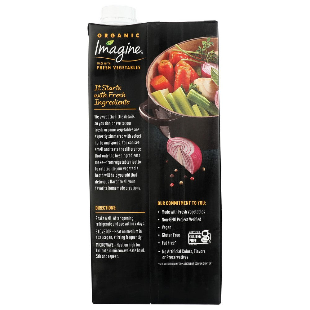 Imagine M94648, Imagine Foods, Broth, Vegetable Organicanic, 32 Fl. Oz.,  Case of 6