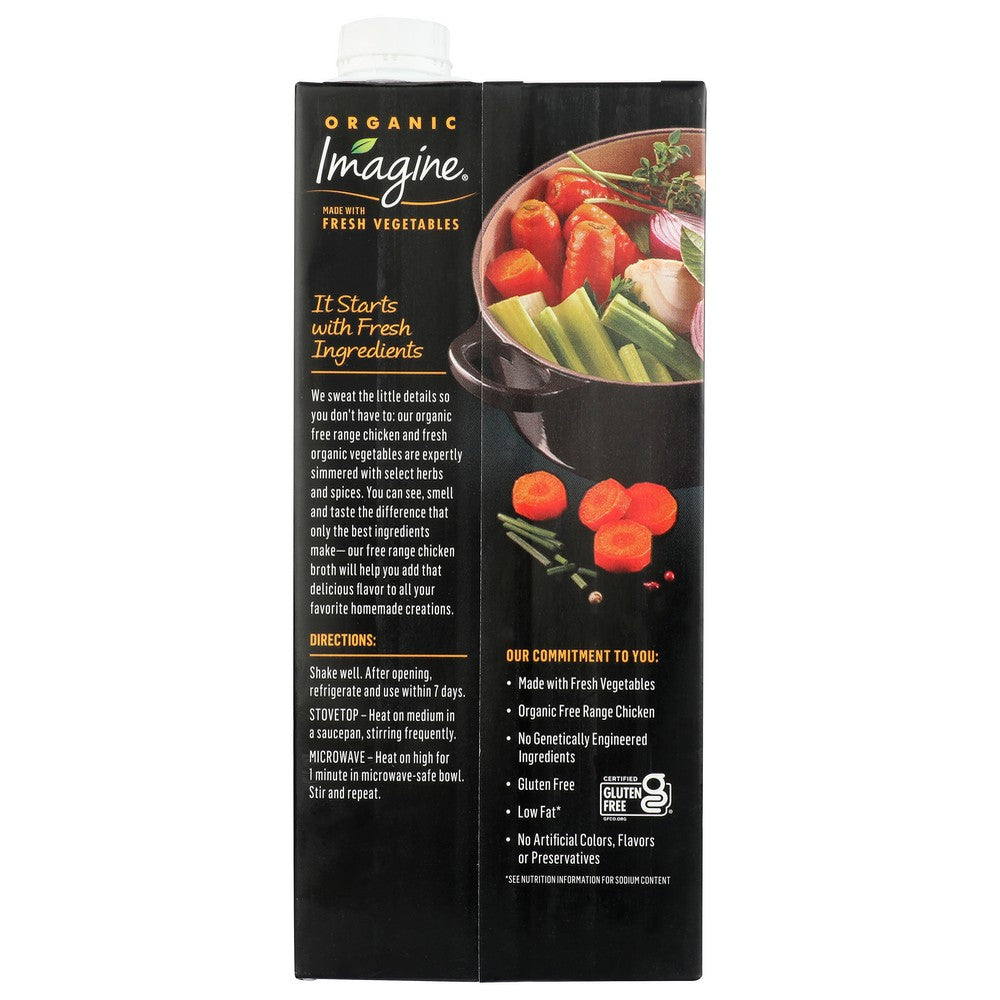 Imagine M94649,  Free Range Chicken Broth 32 Fluid Ounce,  Case of 6