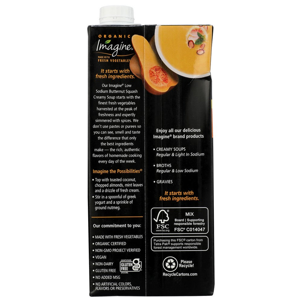 Imagine M64154, Imagine Foods Soup, Creamy Butternut Squash Organicanic, 32 Fl. Oz.,  Case of 6