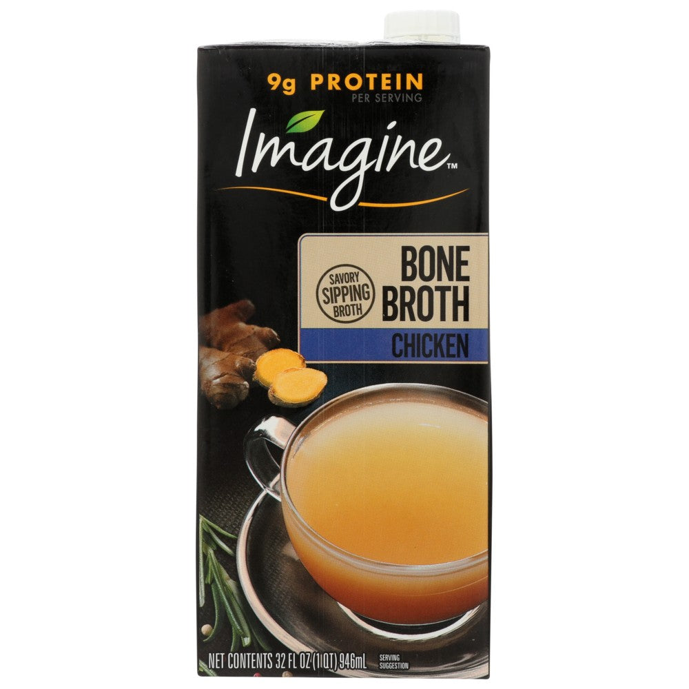 Imagine Broth Chicken Bone - 32 Fluid Ounce,  Case of 12