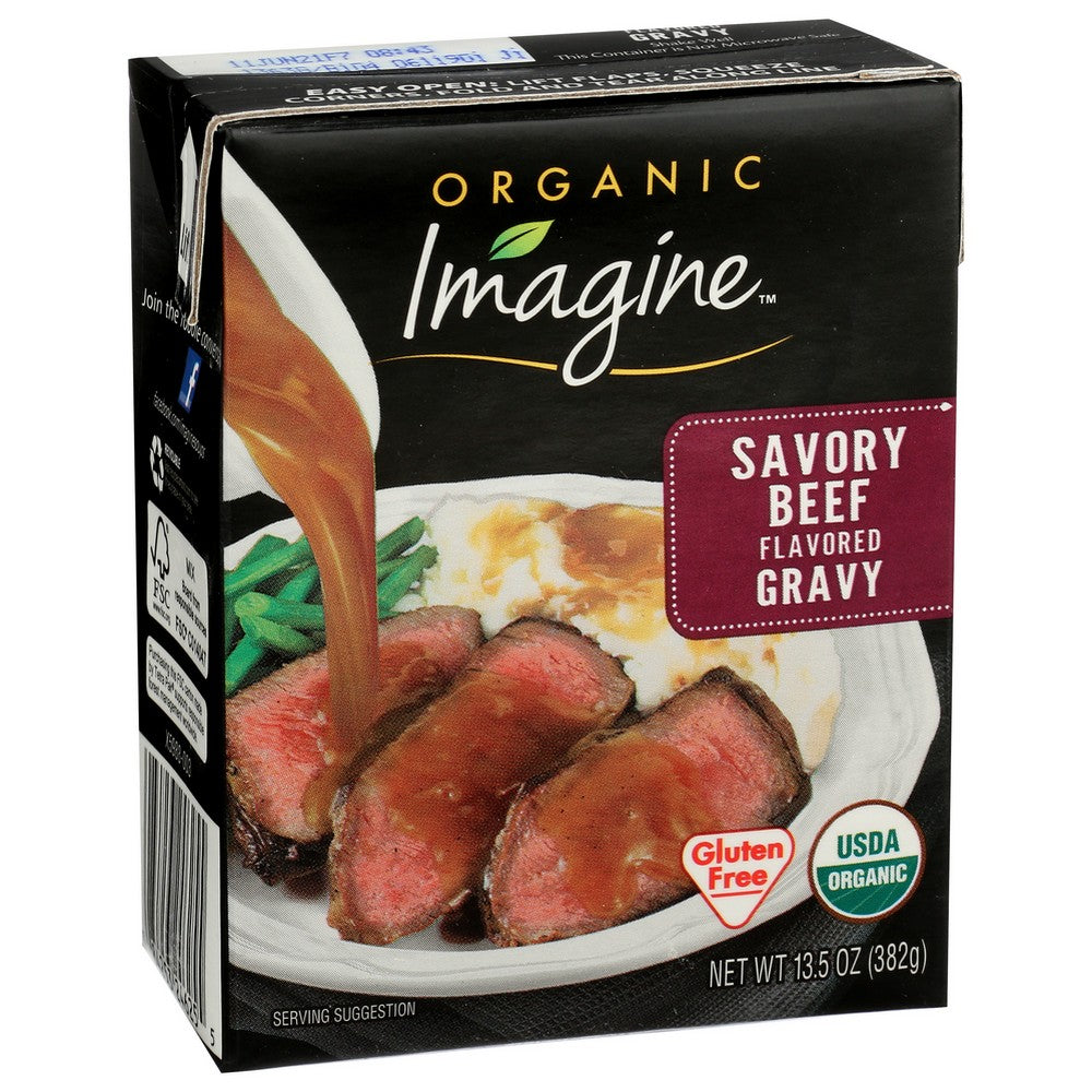 Imagine M94625, Imagine Foods Organicanic Savory Beef Gravy, 13.5 Oz.,  Case of 12