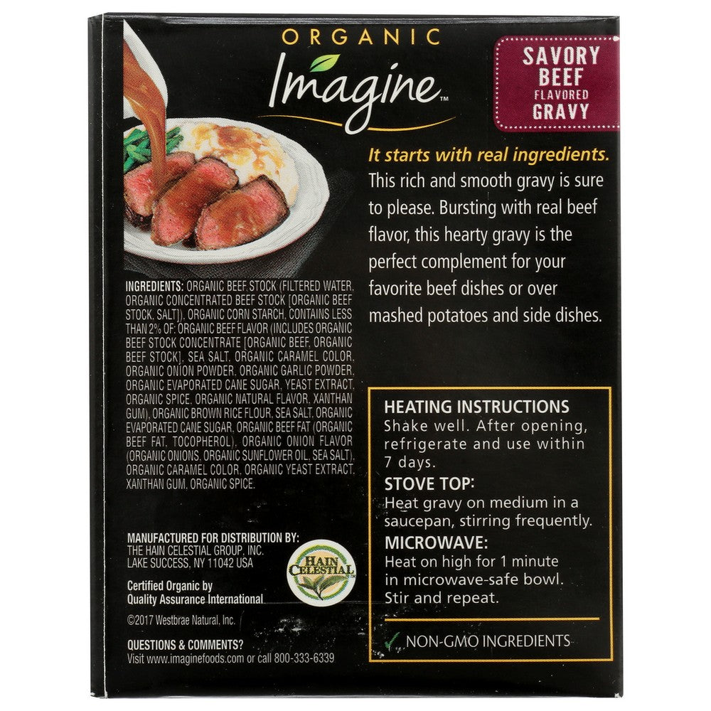 Imagine M94625, Imagine Foods Organicanic Savory Beef Gravy, 13.5 Oz.,  Case of 12