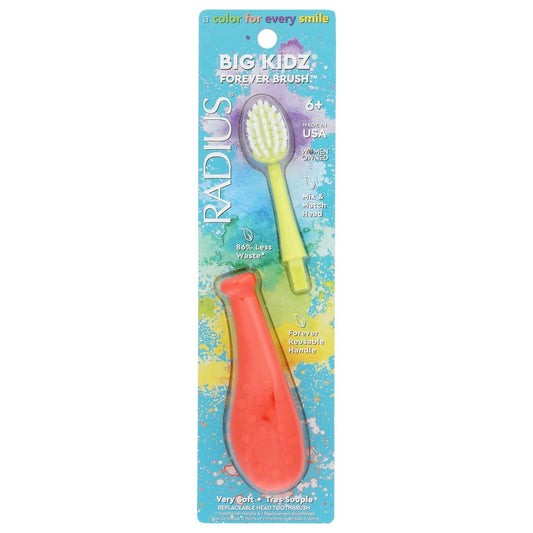 Radius 011,  Toothbrush, Forever Big Kidz (6 Yrs +), Right/Left, Very Soft  ,  Case of 6