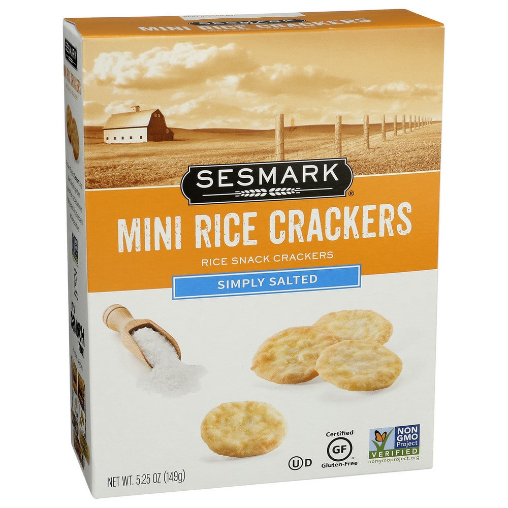 Sesmark 20100, Sesmark Foods Lightly Salted Mini Rice Crackers, 5.25 Oz.,  Case of 6