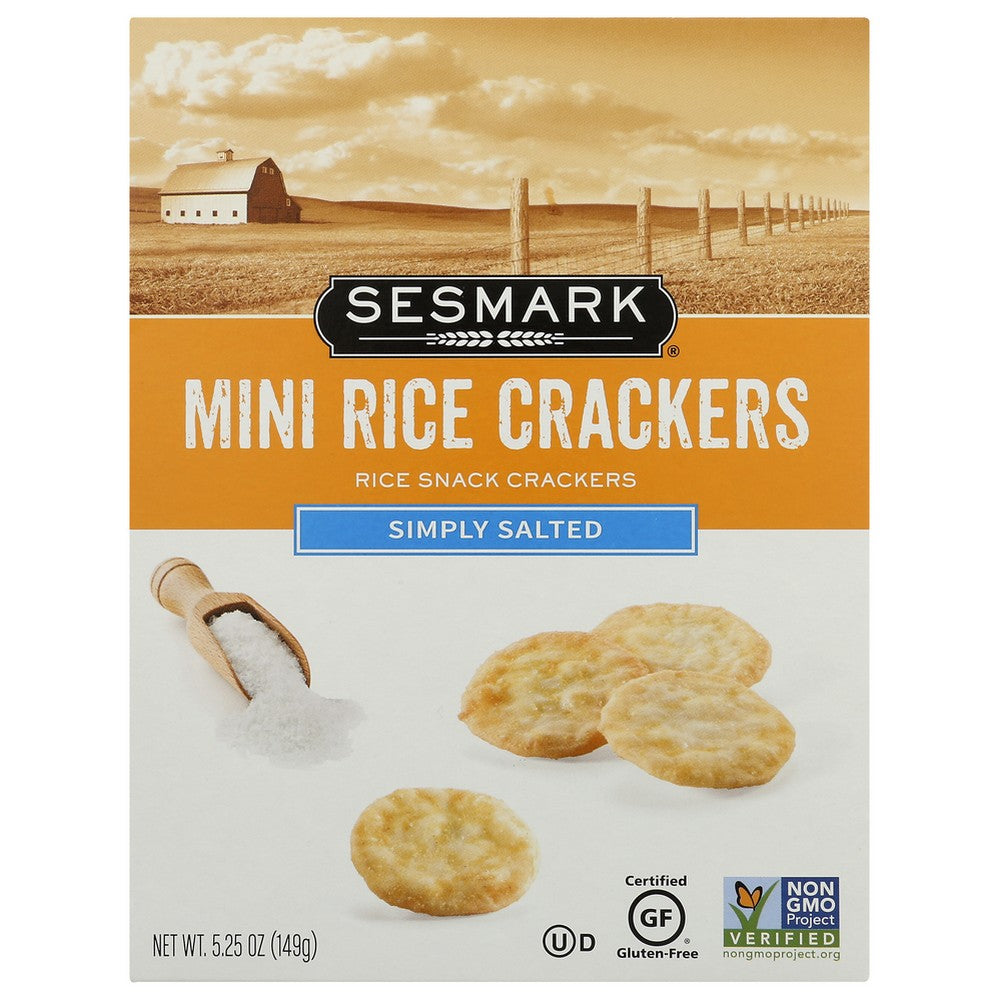 Sesmark 20100, Sesmark Foods Lightly Salted Mini Rice Crackers, 5.25 Oz.,  Case of 6