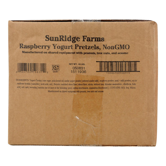 Sunridge Farms All Natural Raspberry Yogurt Pretzels - Single Bulk Item - 10LB