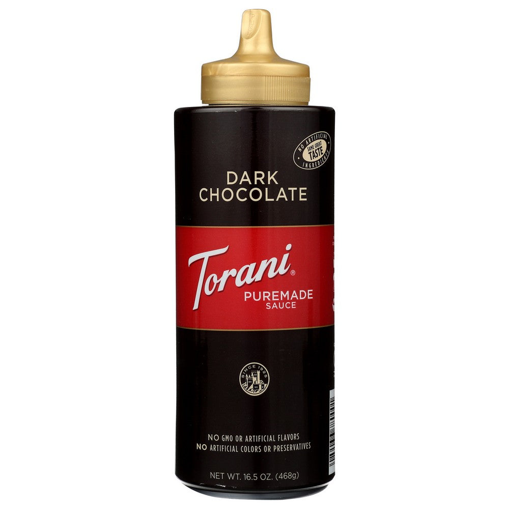 Torani ,  Sauce Sqz Choc Dark 16.5 Ounce,  Case of 4