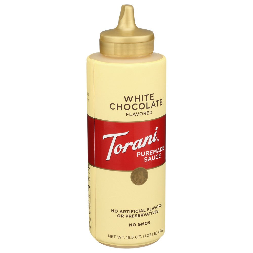 Torani® 791250, Puremade White Chocolate Sauce #791250 Torani Puremade White Chocolate Sauce 16.5 Ounce,  Case of 4