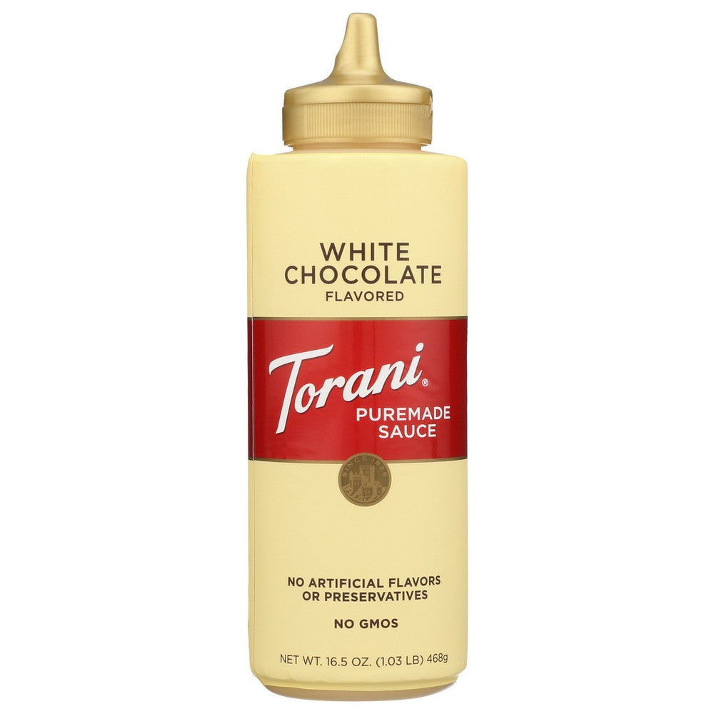 Torani® 791250, Puremade White Chocolate Sauce #791250 Torani Puremade White Chocolate Sauce 16.5 Ounce,  Case of 4