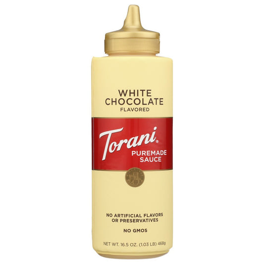 Torani® 791250, Puremade White Chocolate Sauce #791250 Torani Puremade White Chocolate Sauce 16.5 Ounce,  Case of 4