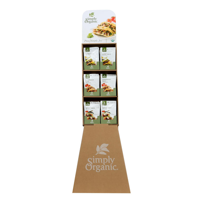 Simply Organic - Taco Seasoning Display - Case of 72 - Count