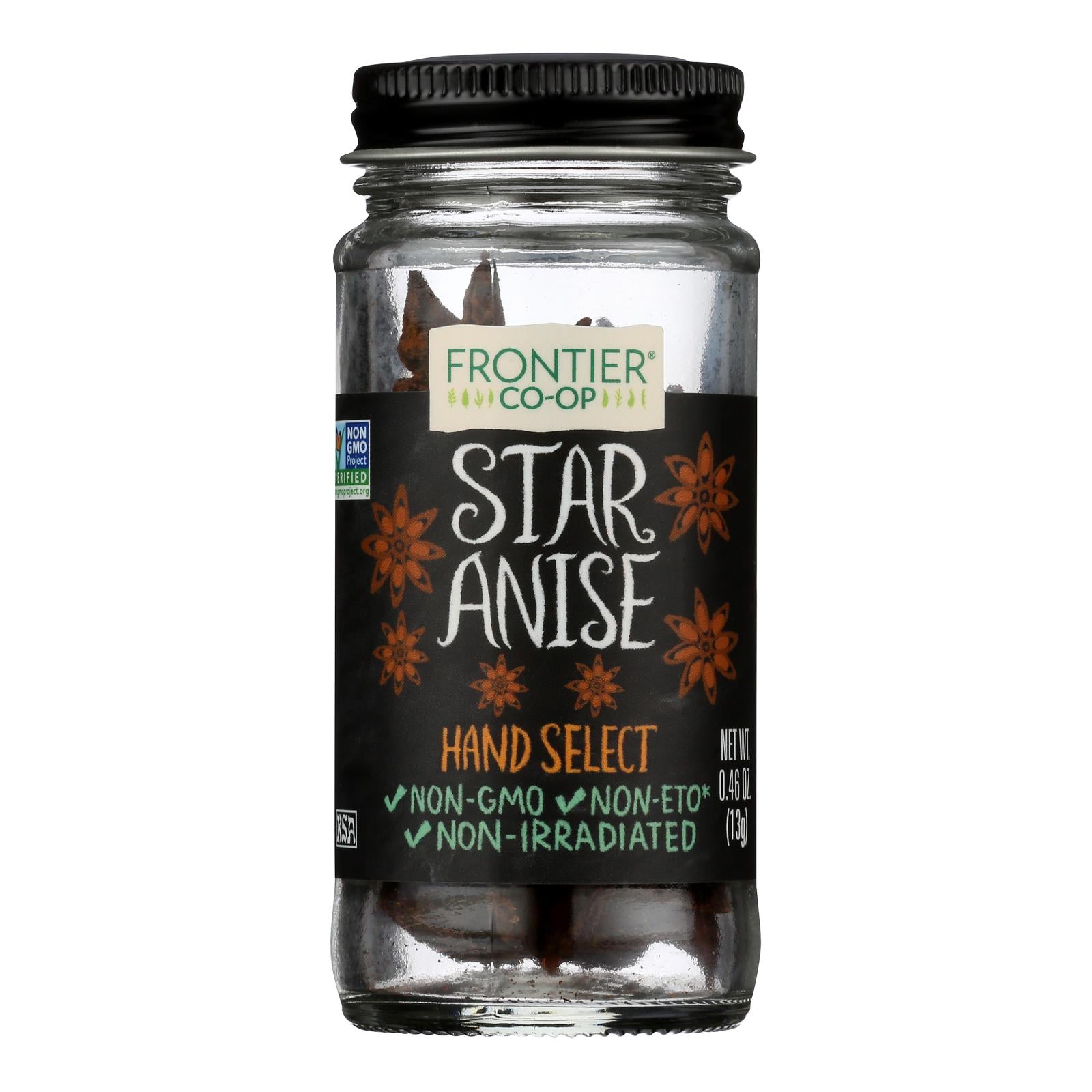 Frontier Natural Products Coop - Star Anise Hand Select - 1 Each -.46 Ounce