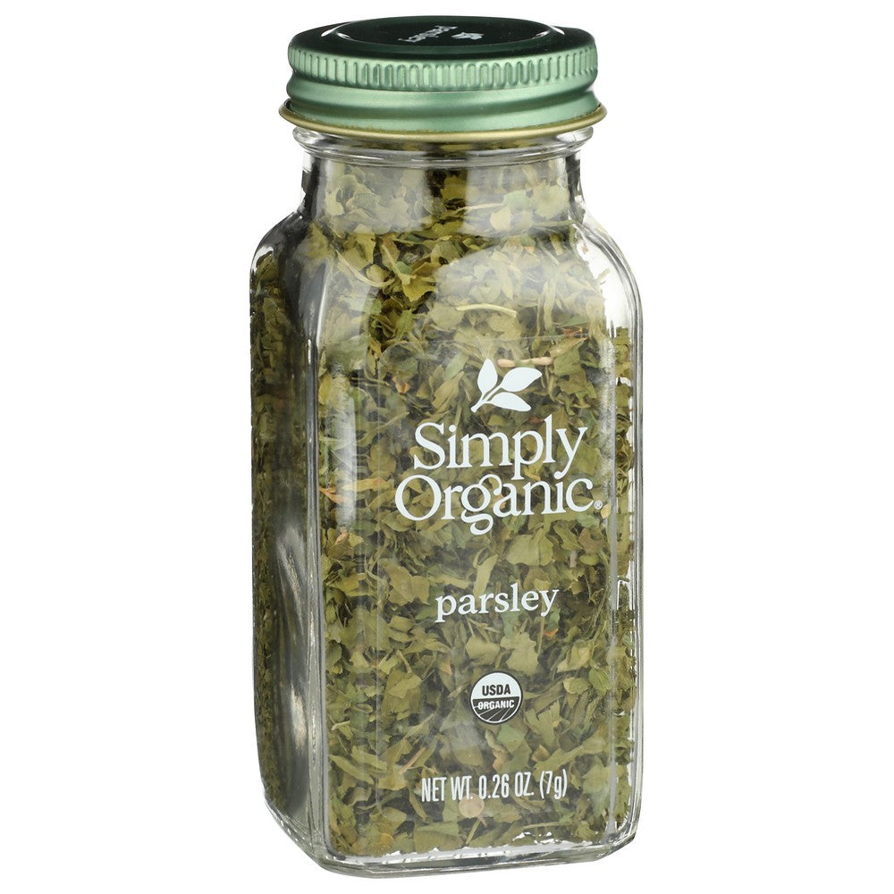 Simply Organicanic® 18522, Simply Organicanic Parsley Flakes, Cut & Sifted, 0.26 Oz.,  Case of 6