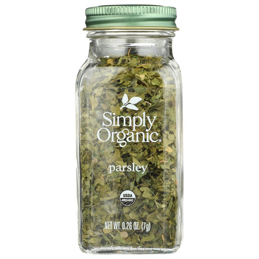 Simply Organicanic® 18522, Simply Organicanic Parsley Flakes, Cut & Sifted, 0.26 Oz.,  Case of 6