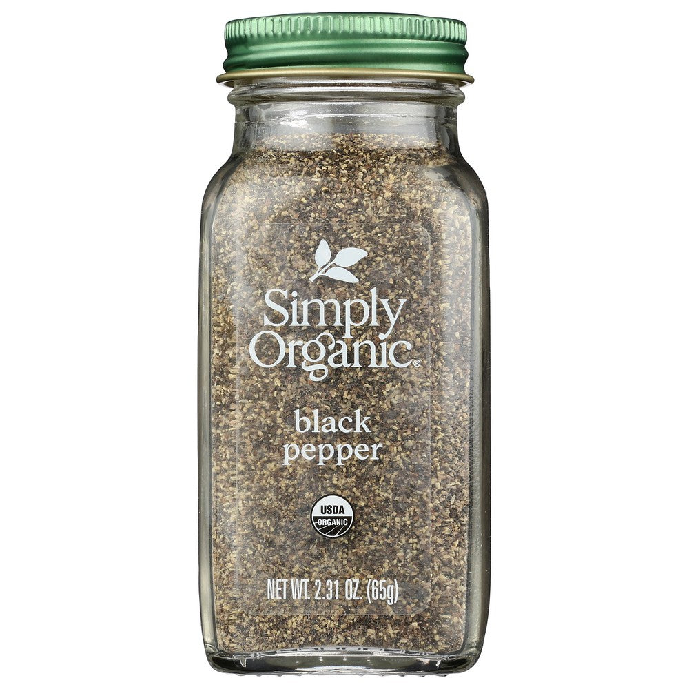 Simply Organicanic® 18523, Simply Organicanic Pepper, Black Medium Grind, 2.31 Oz.,  Case of 6