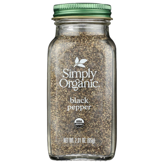 Simply Organicanic® 18523, Simply Organicanic Pepper, Black Medium Grind, 2.31 Oz.,  Case of 6