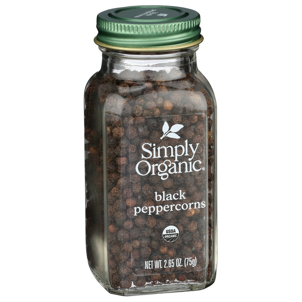 Simply Organicanic® 18524, Simply Organicanic Whole Black Peppercorns, 2.65 Oz.,  Case of 6