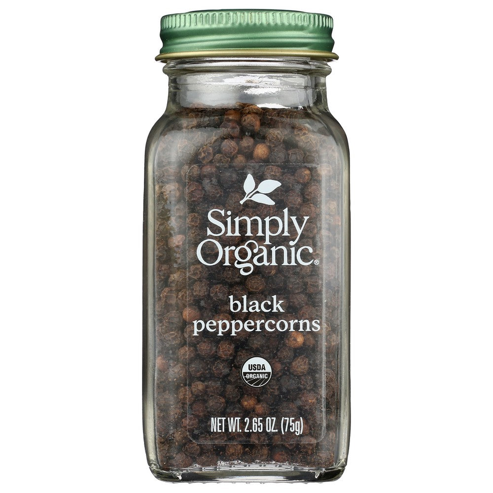 Simply Organicanic® 18524, Simply Organicanic Whole Black Peppercorns, 2.65 Oz.,  Case of 6