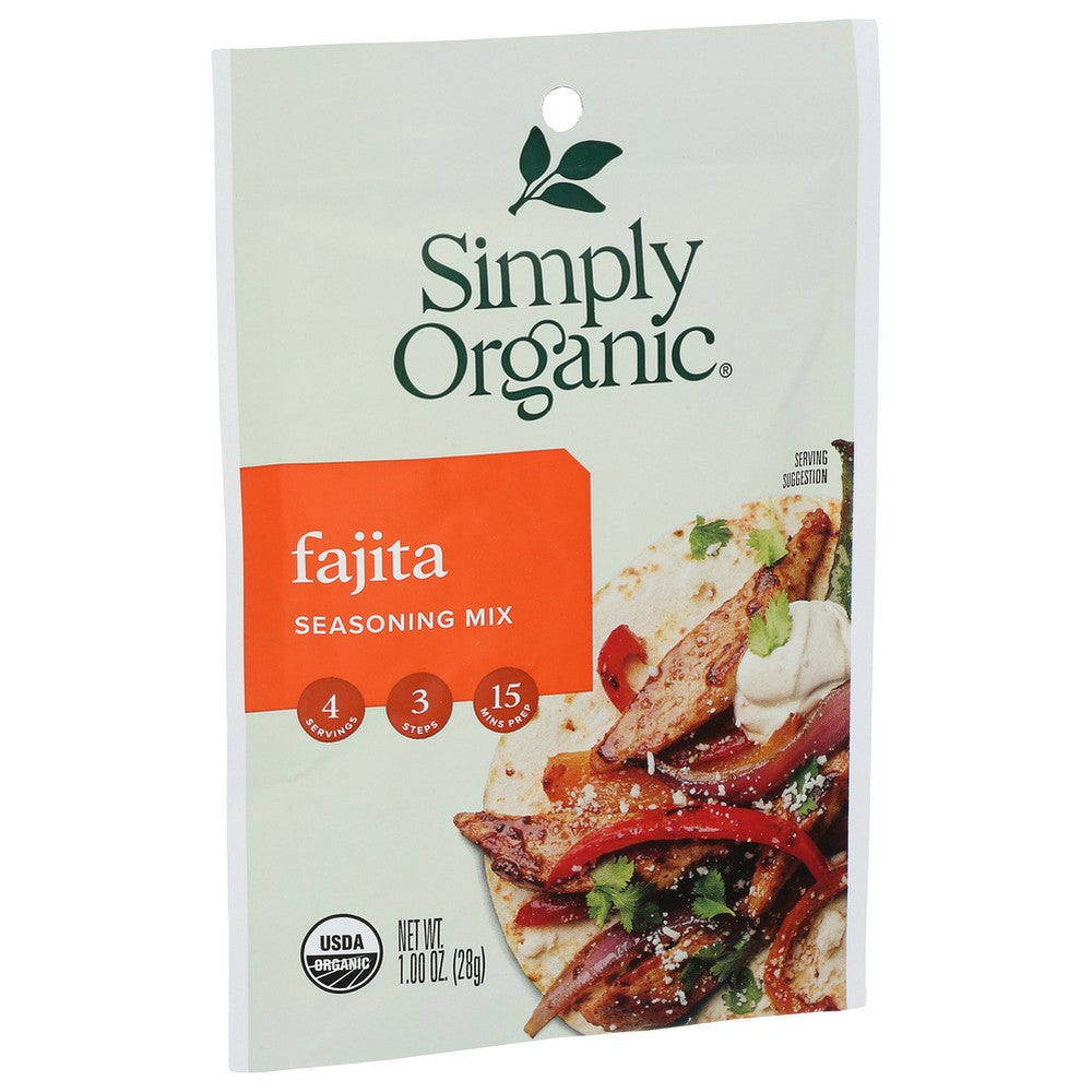 Simply Organicanic® 18535, Simply Organicanic Fajita Seasoning Mix, 1 Oz.,  Case of 12