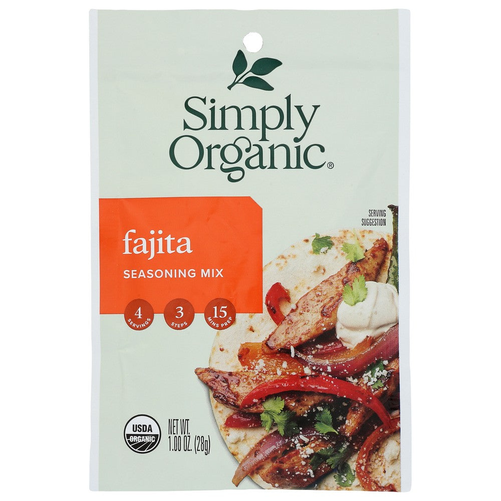 Simply Organicanic® 18535, Simply Organicanic Fajita Seasoning Mix, 1 Oz.,  Case of 12