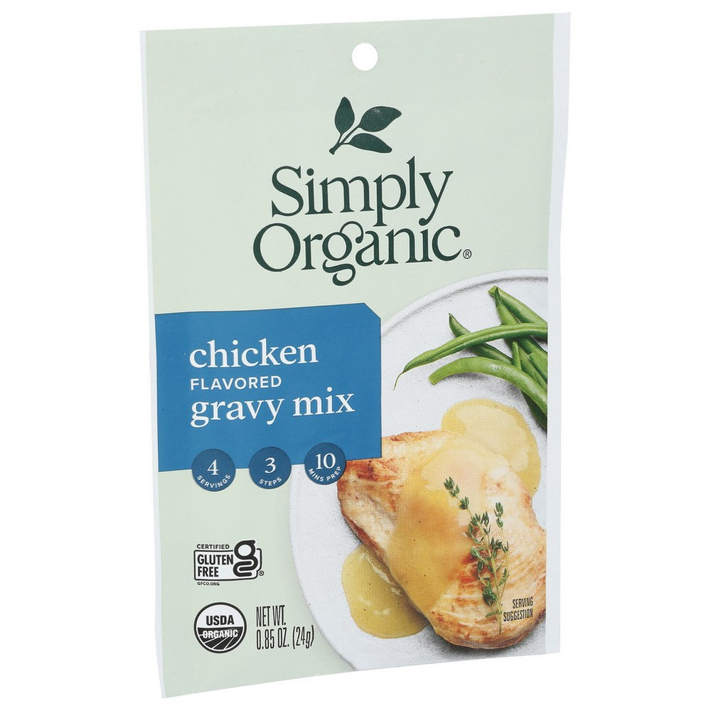 Simply Organicanic® 18540, Simply Organicanic Chicken Gravy Seasoning Mix, 0.85 Oz.,  Case of 12