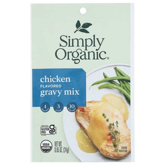 Simply Organicanic® 18540, Simply Organicanic Chicken Gravy Seasoning Mix, 0.85 Oz.,  Case of 12