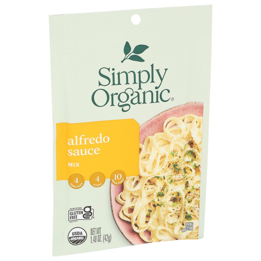 Simply Organicanic® 18544, Simply Organicanic Seasoning Mix, Alfredo Sauce, 1.48 Oz.,  Case of 12