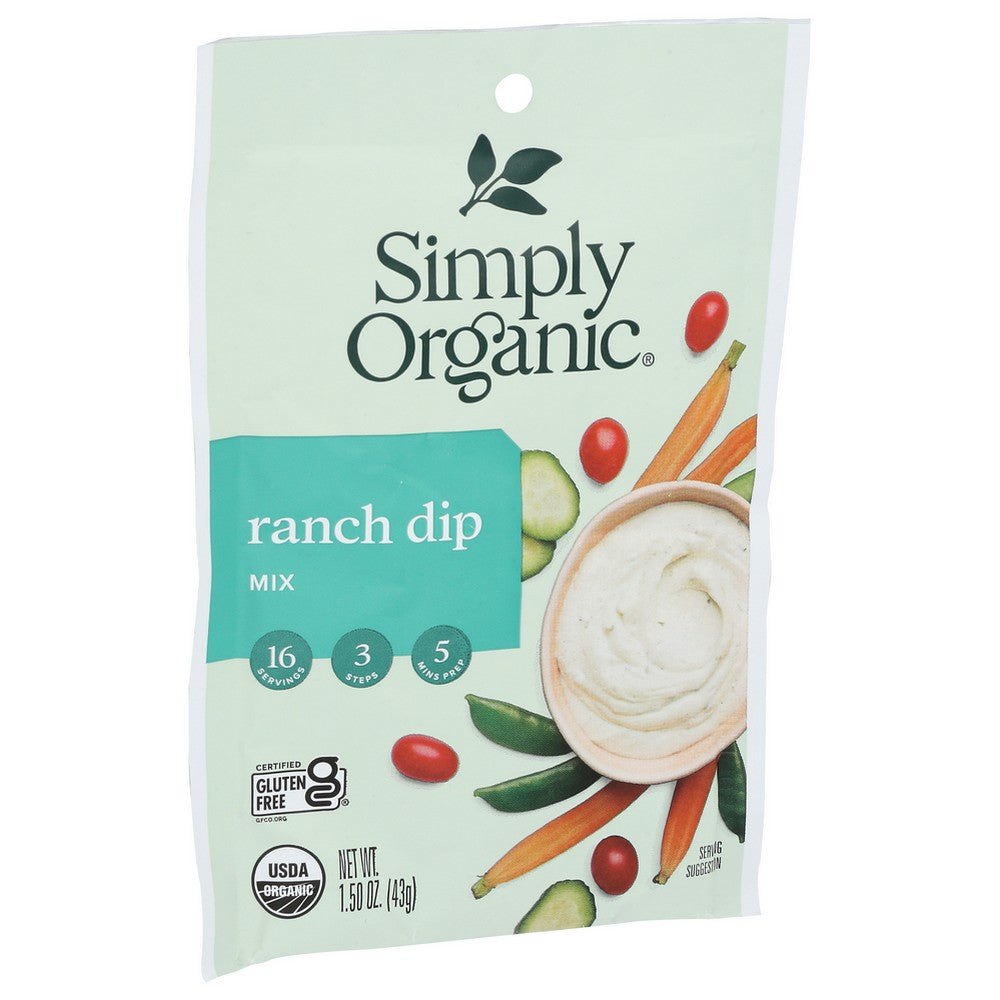 Simply Organicanic® 18840, Simply Organicanic Dip Mix, Ranch, 1.5 Oz.,  Case of 12