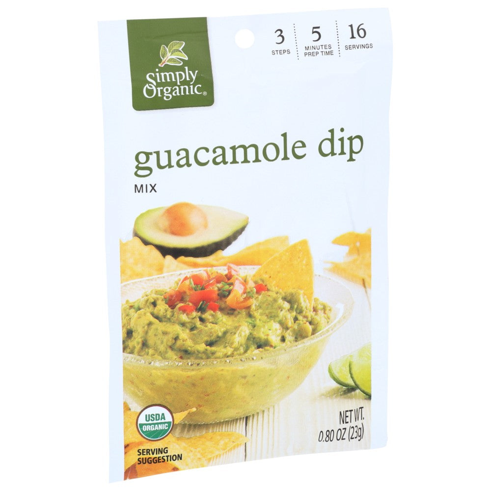 Simply Organicanic® 18842, Simply Organicanic Dip Mix, Guacamole, 0.8 Oz.,  Case of 12