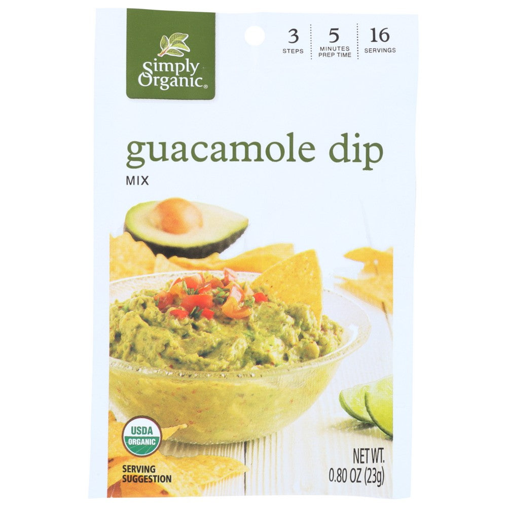 Simply Organicanic® 18842, Simply Organicanic Dip Mix, Guacamole, 0.8 Oz.,  Case of 12