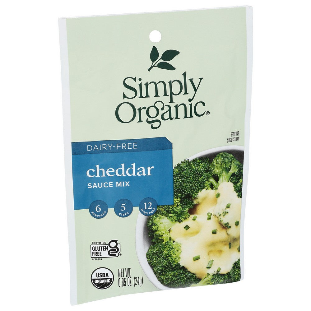 Simply Organicanic® ,  Dairy-Free Chedder Sauce Mix Packet 0.85 Ounce,  Case of 12