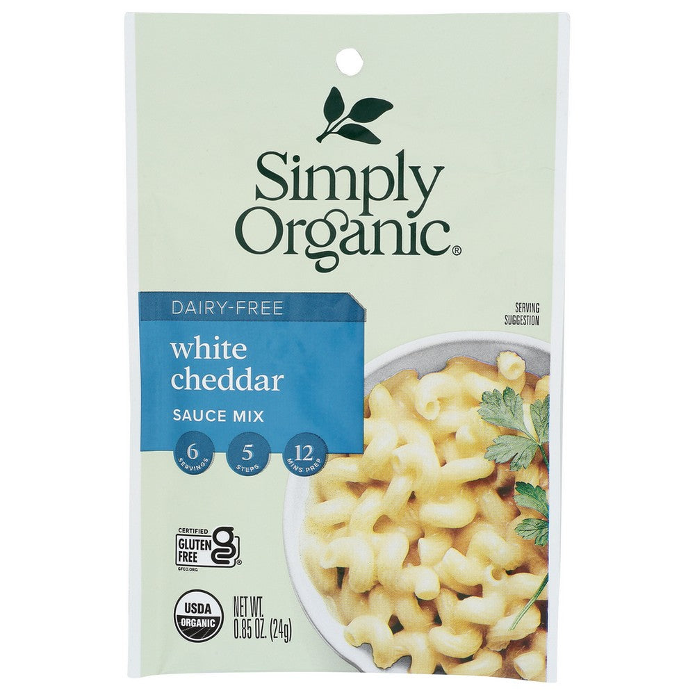 Simply Organicanic® ,  Dairy-Free White Chedder Sauce Mix Packet 0.85 Ounce,  Case of 12